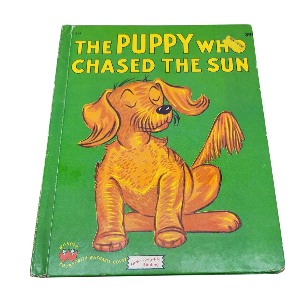 1950 Wonder Book The Puppy Who Chased the Sun Le Grand VTG Children's Story #535